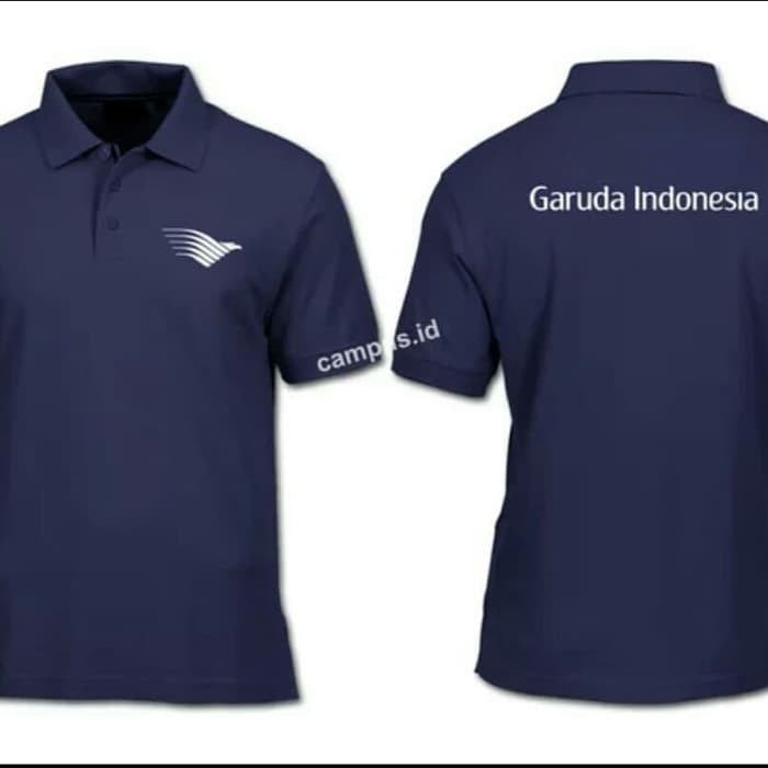 Polo Shirt Kaos  Kerah  Pesawat Garuda Indonesia  Kaos  Cowo 