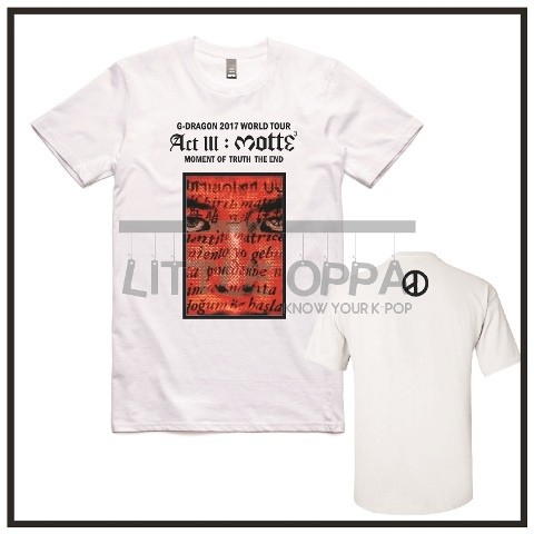 KAOS T-SHIRT KPOP BIGBANG G-DRAGON ACT III: MOTTE