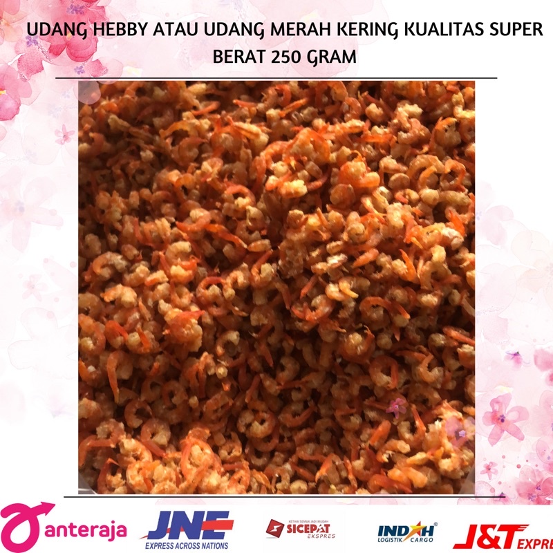 

HEBBY ATAU UDANG MERAH KERING KUALITAS SUPER DARI TANJUNG PINANG BERAT 250 GRAM