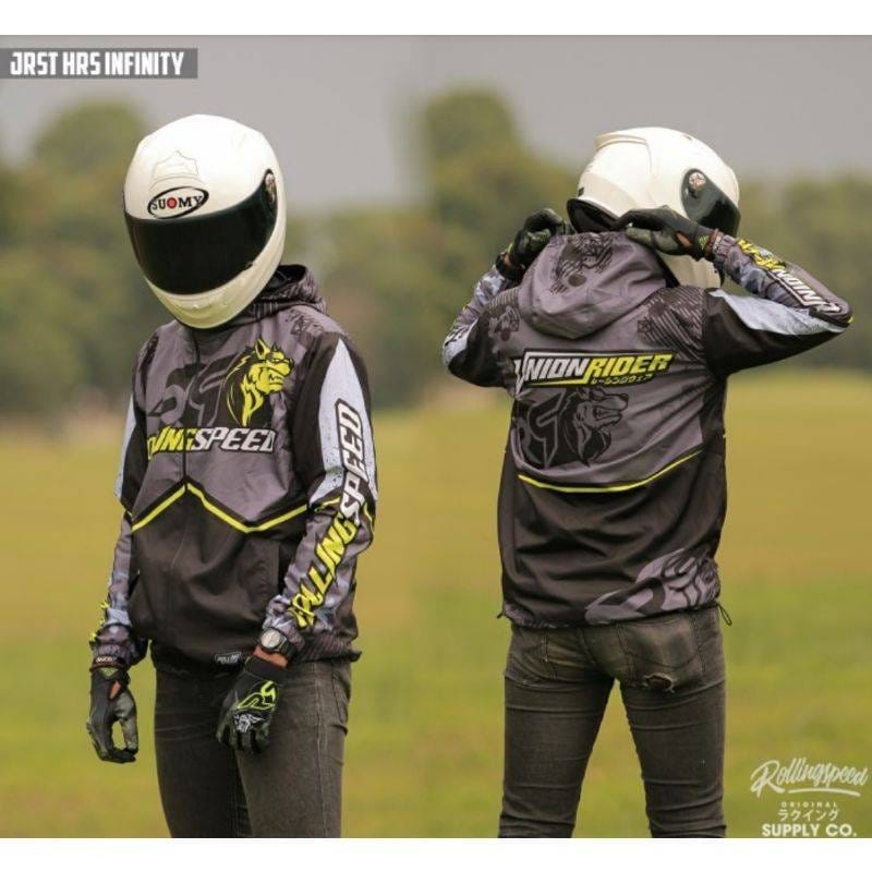 Jaket Racing Rolling Speed Jaket Biker Printing Bahan Lotto Tebal