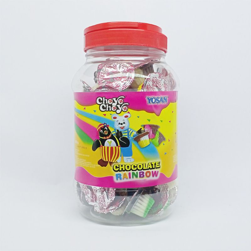 

2Xbtygneal Sakha Snack ) Choyo Choyo Rainbow Cup Coklat Jadul Cup Toples Isi 60 - Cemilan Jajan