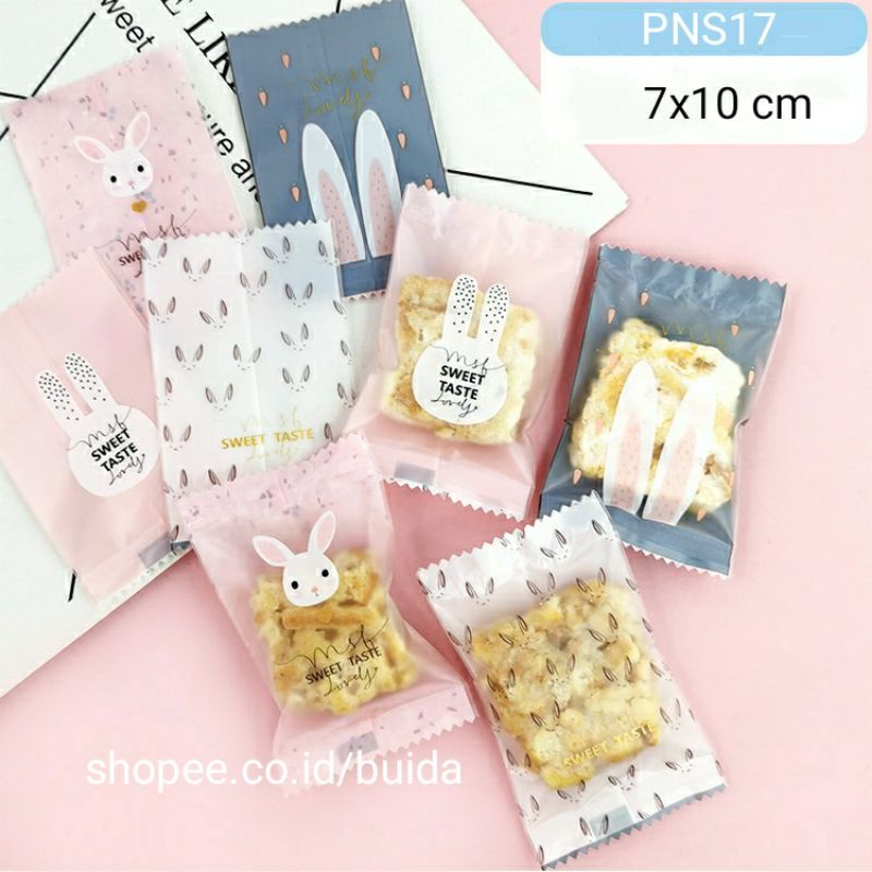 kantong plastik kue cookies bag kemasan permen nastar nougat 7x10 motif rabbit kelinci sweet PNS17 cartoon kartun karakter motif unyu unyu lucu cat sweet animal panda kucing bear beruang bebek duck pinguin astronot