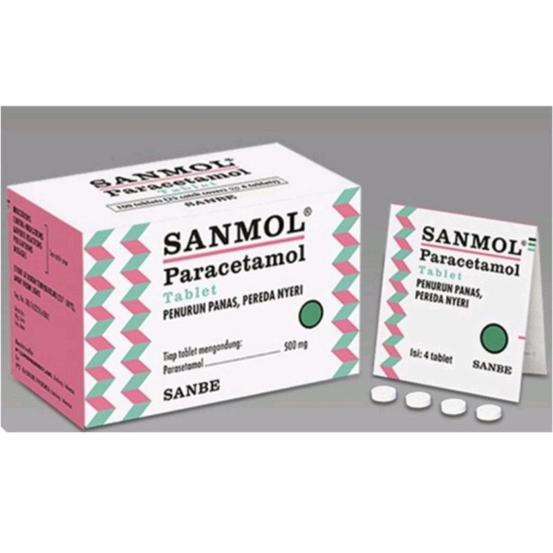 sanmol tablet box Paracetamol turun panas