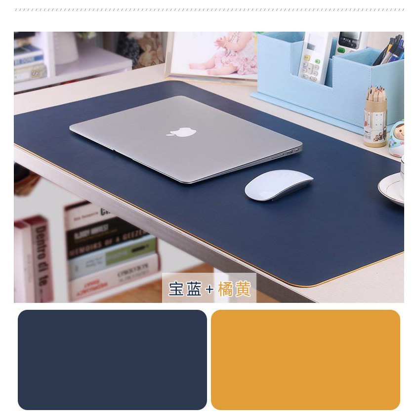 PU Leather Extra Large 90 x 40 cm Tatakan Mouse Pad Double Side Desk Pad