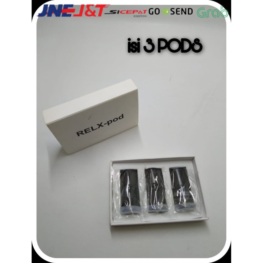 POD KEPALA VAPE RELX ISI 3 PCS FREE 1 BOTOL LIQUID - HAWAIAN