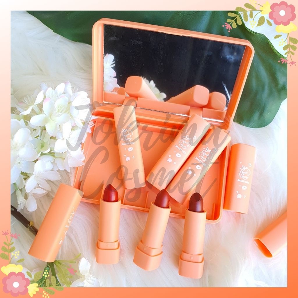 [6PCS] HASAYA GIRL MINI LIPSTICK PEACH FARM SERIES (dapat 1 set + kaca) / TOKRIMACOSMET