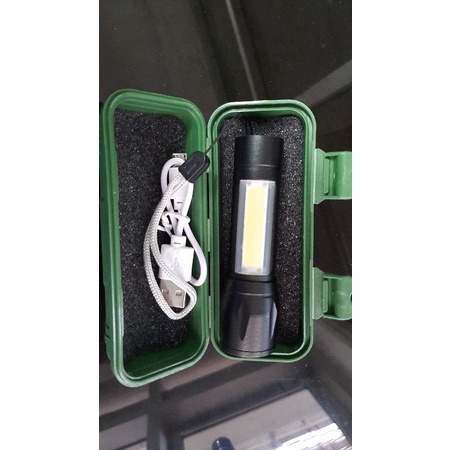 Senter swat mini zoom rechargeable