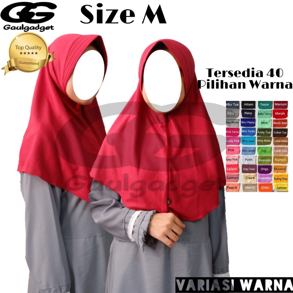 Jilbab Instan Kaos Pet Antem Size M