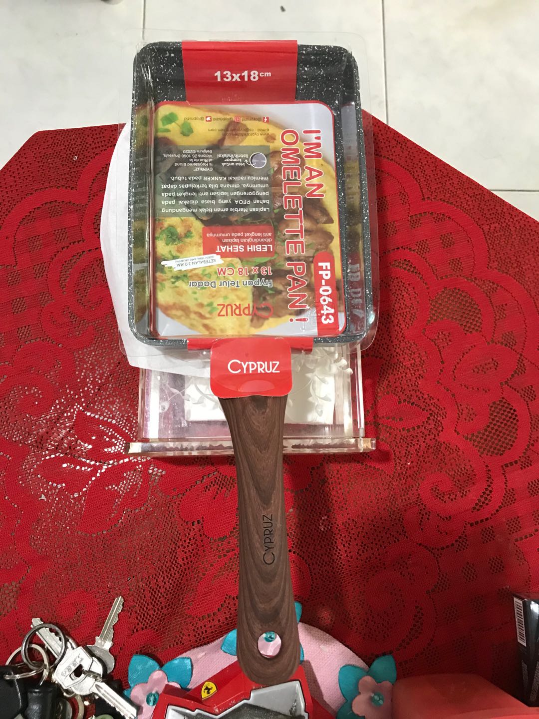 Cypruz Fry Pan Tamagoyaki Marble / Omelette Pan / Wajan Omlet Anti Lengket