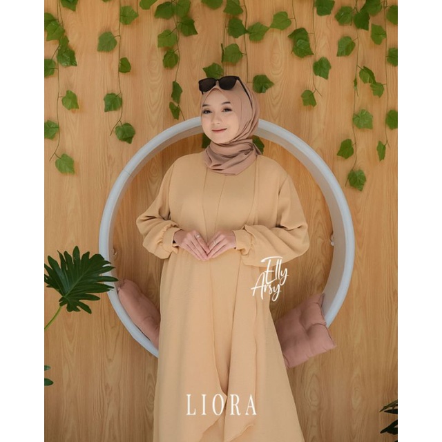 Liora Dress cringkell by Elly arsy / gamis cringkell / dress  cringkell