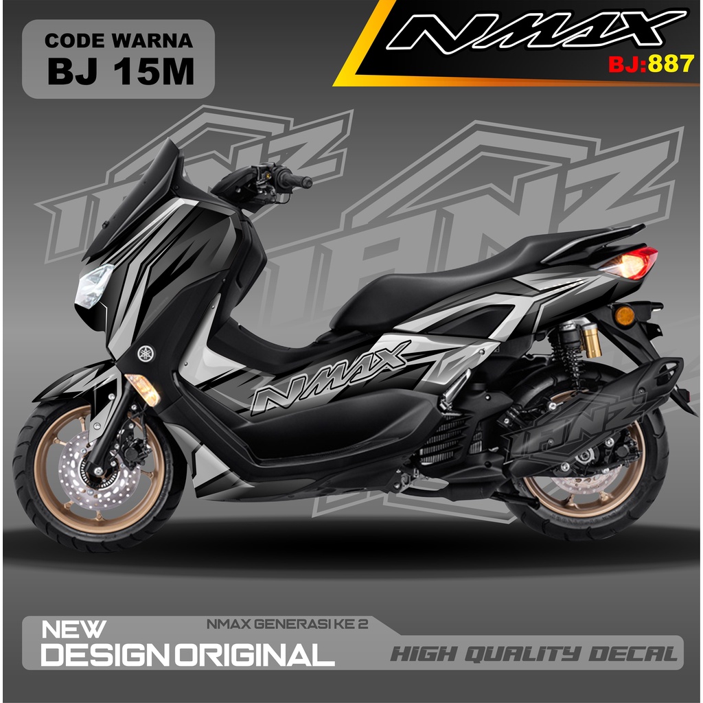 DECAL STICKER NMAX FULL BLOK BODY MOTOR / DECAL FULL BODY NMAX / DECAL STIKER FULL BODY NMAX / STIKER DECAL NMAX TERBARU