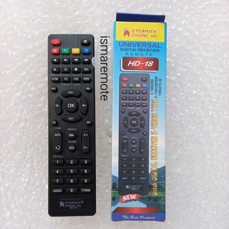 REMOTE REMOT DIGITAL RECEIVER PARABOLA MULTI K-VISION HD-18