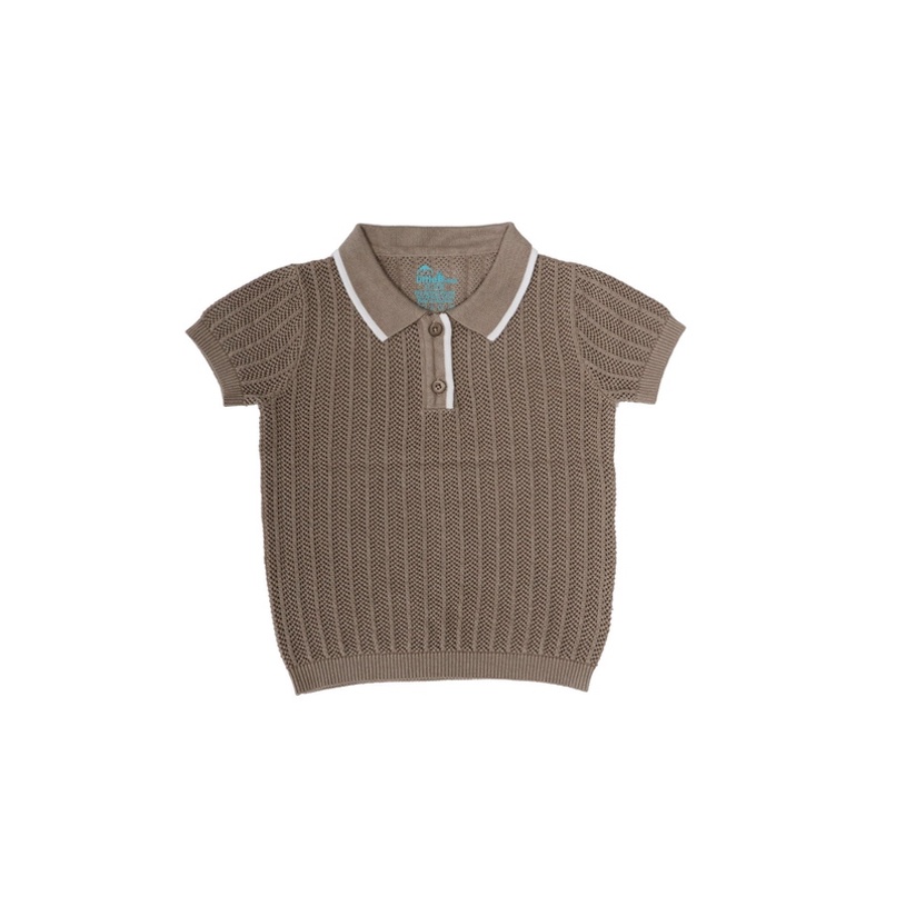 Bamboo and Bub - Mason Top  Knit SHIRT Bamboo Rajut Bambu ATASAN Anak Bayi Polo Lucu Kaos Baby Kids Earth Polo