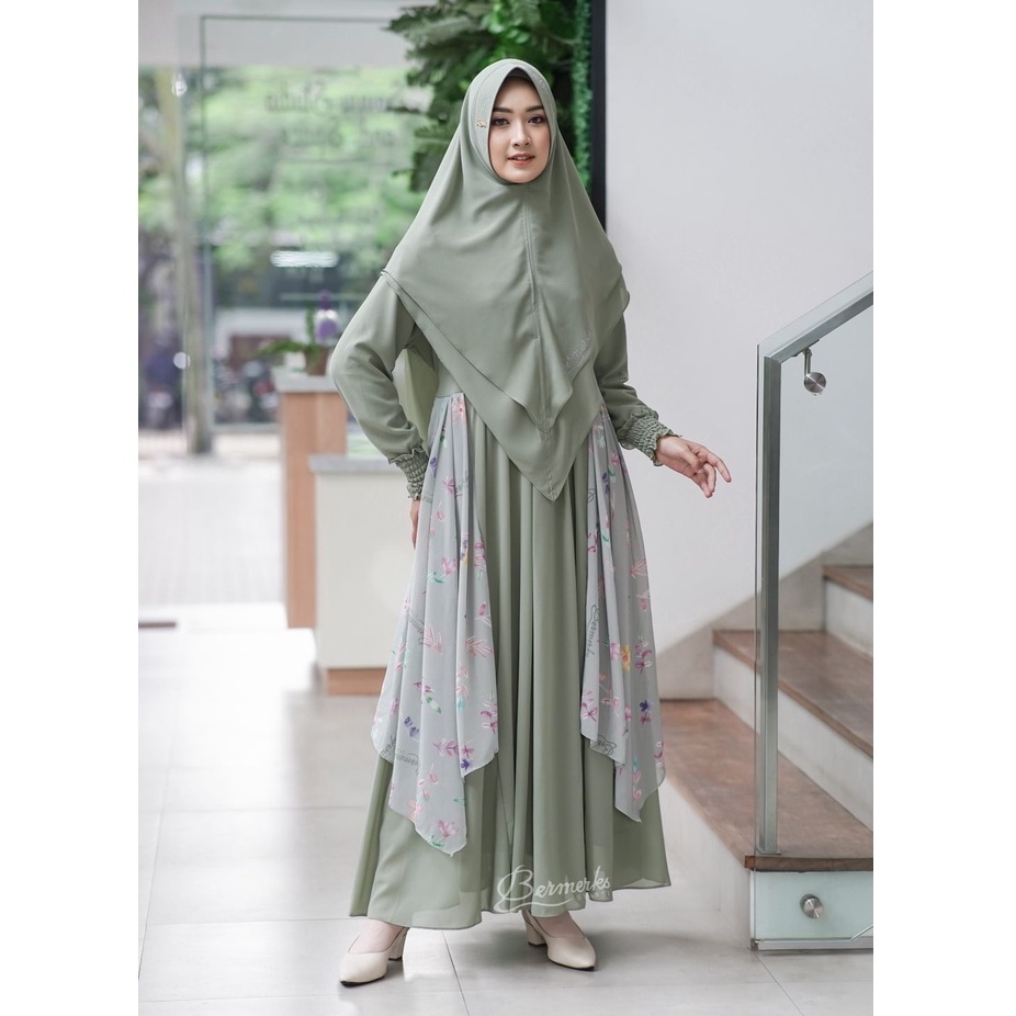 Gamis Humaira Syari Ori Bermerks Syar'i / Gamis Bermerks Syari Terbaru / Gamis Terbaru Bermerks Syar