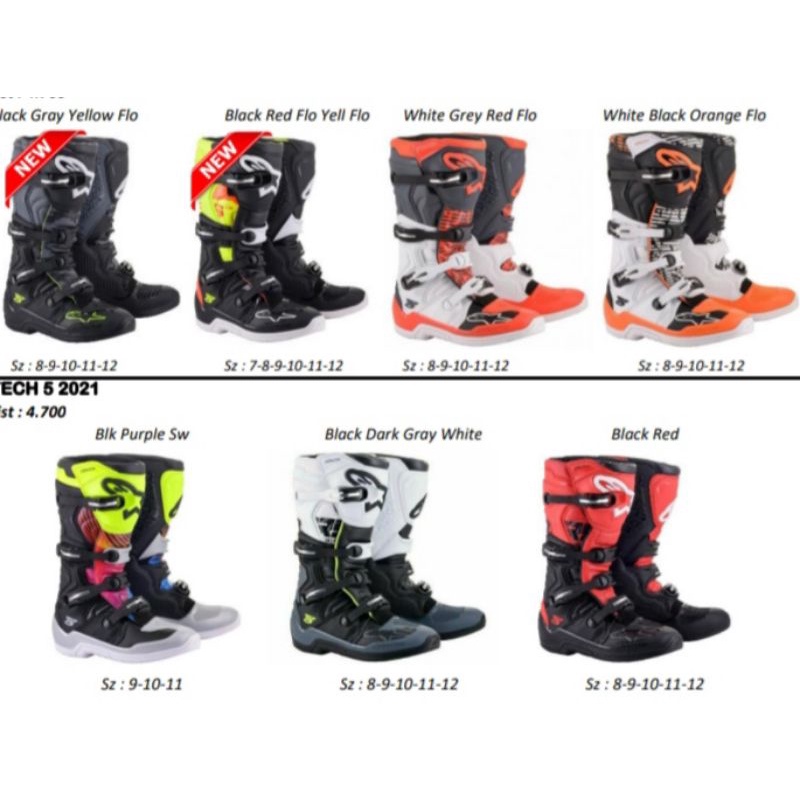 SEPATU ALPINESTAR TEK 5 SEPATU SAFETY BOOTS BIKERS MOTOR CROSS TRAIL GRASTRACK TRABAS ENDURO ADVENT