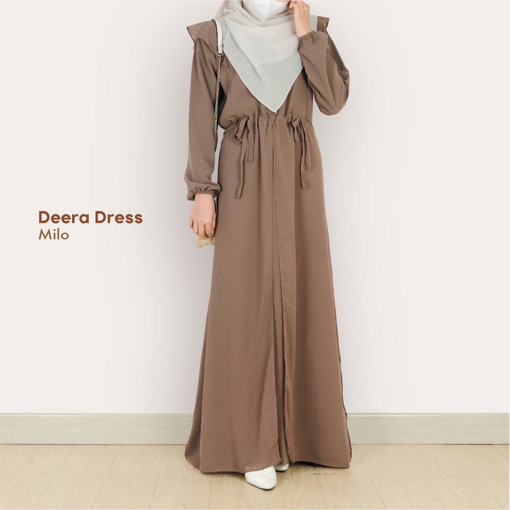 Mininos Deera Dress Gamis Ceruty Remaja Muslimah