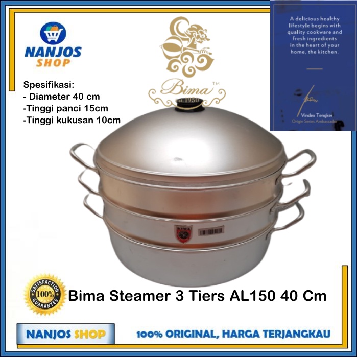 Bima Panci Kukusan Aluminium Jumbo 40 Cm Dandang Besar AL150