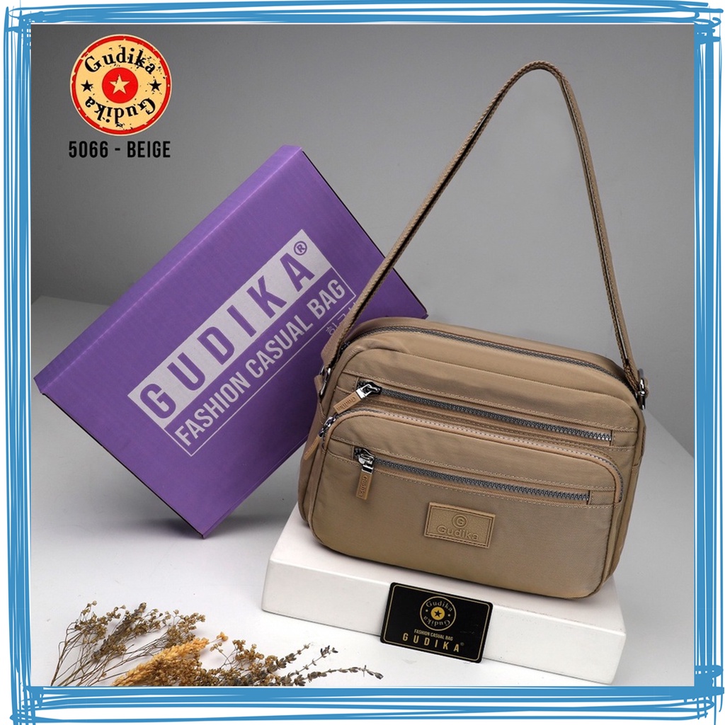 GUDIKA - Tas Selempang Wanita Keren Import Original 5066 - Tas Wanita Selempang Bahu Kekinian Terbaru Bahan Nylon Waterproof Anti Air - slingbag - tas mini - bag - cewek - imut - fashion - branded - santai - tas - slempang - termurah - ori - wanita