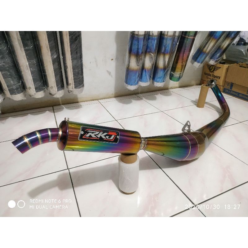 Knalpot RX-KING Standar Racing Thailand pelangi Tipe silinser garing gurih RKJ Racing