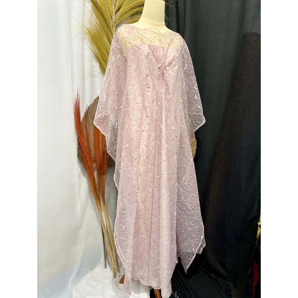 setelan kaftan pesta tile mutiara pearl dress kondangan bridesmaid