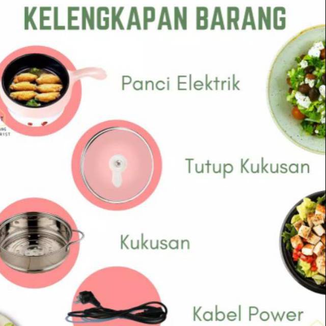 [ BISA COD ] PANCI ELEKTRIK KUKUS GORENG SERBAGUNA PRAKTIS HEMAT DAYA PANCI LISTRIK KUKUSAN ELECTRIC PAN