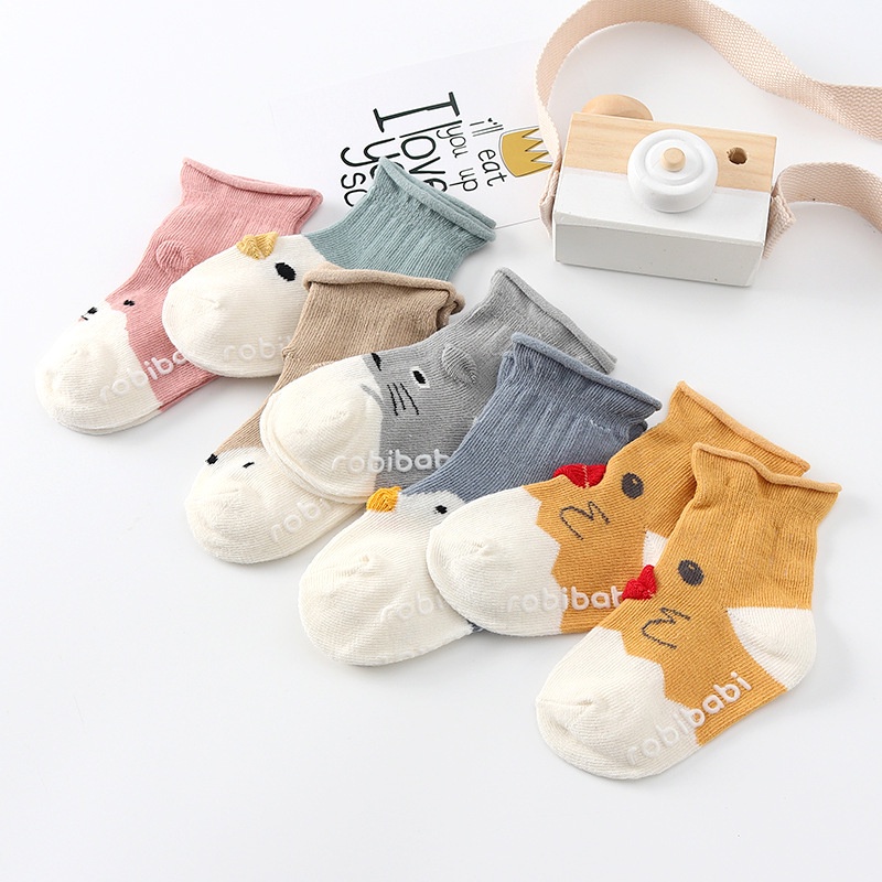 HIPPO LAND Kaos Kaki Bayi Motif Hewan Baby Socks Animal 245-246