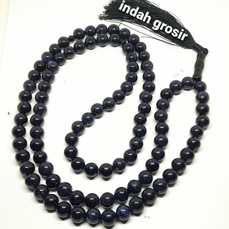 TASBIH BATU PASIR INTAN 10MM 99BUTIR ASLI NATURAL