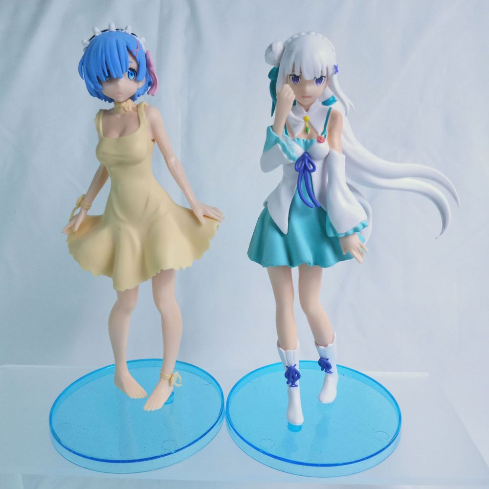 Needway  Christmas Gift Rem Action Figure 6Pcs/Set Rem Swimsuit Figure Re:Life In A Different World From Zero Girl Figure Figure Toys 17CM Birthday Present Collection PVC Rem Anime Figure