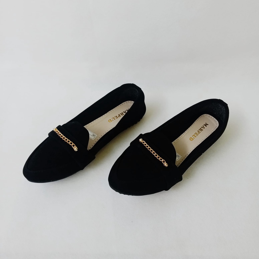 sepatu wanita terbaru sepatu wanita flat shoes sepatu balet wanita variasi rantai sol karet