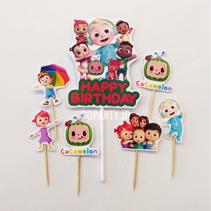 COCO MELON CAKE TOPPER TUSUKAN HIASAN KUE DEKORASI
