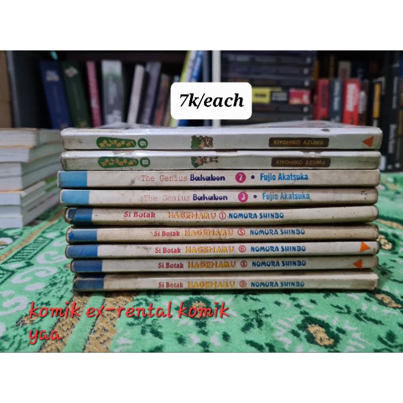 Komik Langka Yotsuba, Si Botak Hagemaru, Si Genius Bakabon PRELOVED Ex-rental