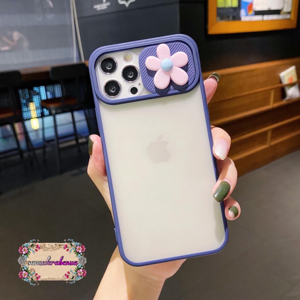 SOFTCASE SLIDE PELINDUNG KAMERA FLOWER 3D VIVO Y11 Y12 Y15 Y12 Y17 Y12S Y20 Y30 Y50 Y51 Y53 Y91 Y93 Y95 Y91C Y1S V20 V21 V19  SB2908