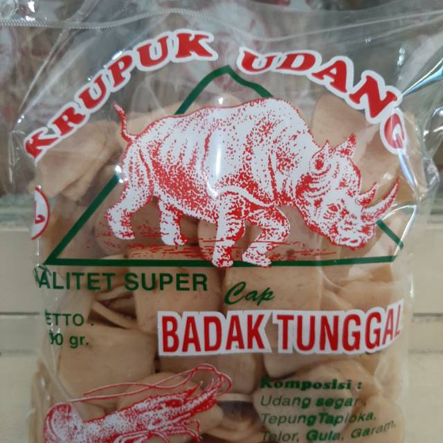 

Krupuk Udang Super cap Badak Tunggal 500gr