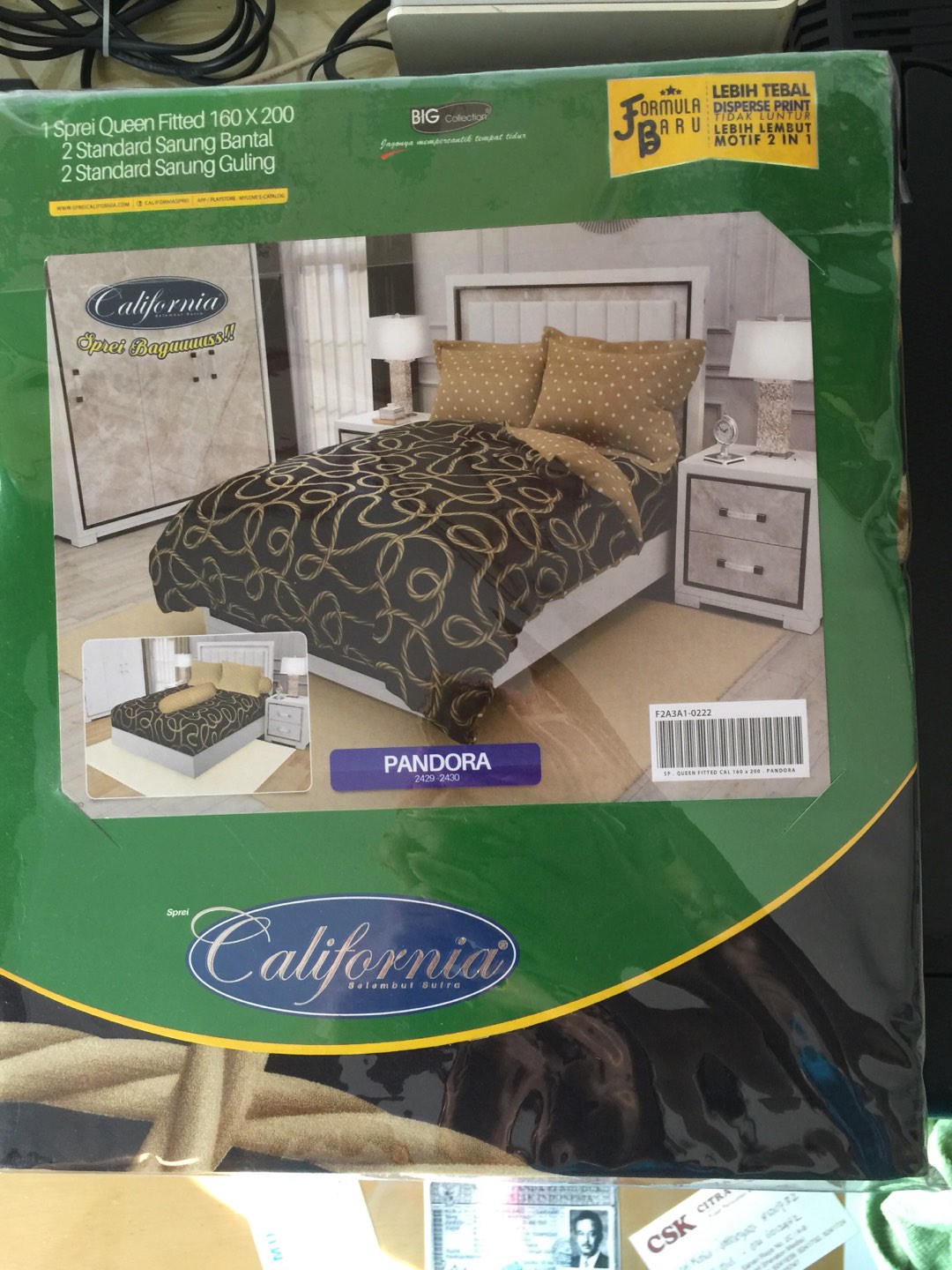 Sprei California Vinca - Ukuran 160x200 & 180x200