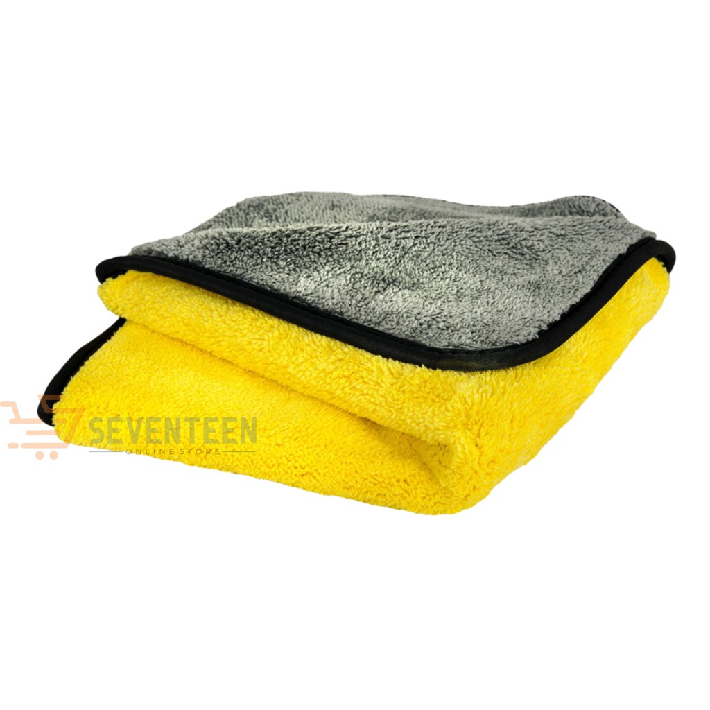 KAIN LAP MICROFIBER GSM 30X40CM KAIN KUNING LAP MOBIL MOTOR ANTI GORES LECET 2 SISI OTOMOTIF TOWEL