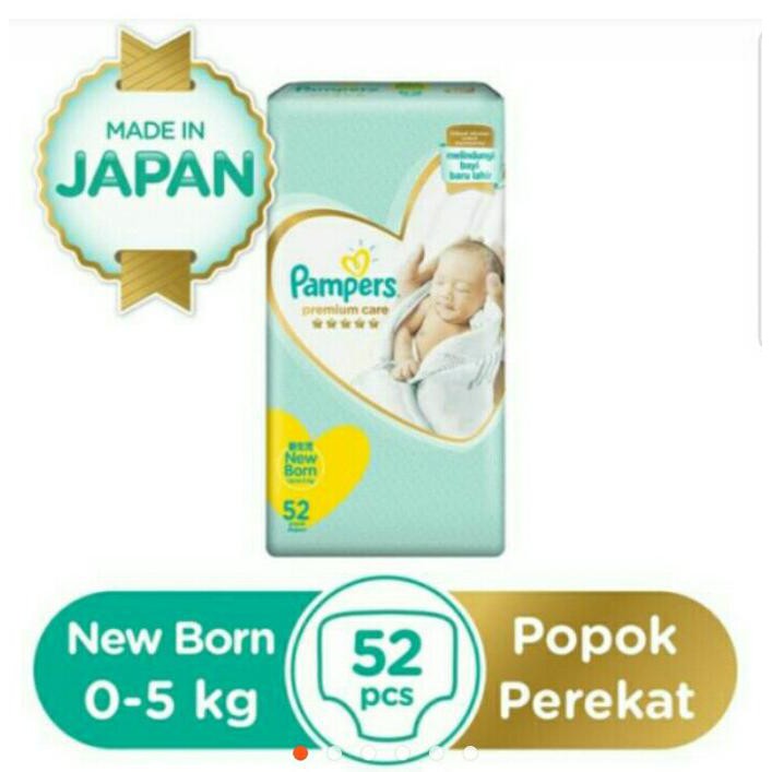 Termurah!! Pampers Premium Care Tape New Born Nb52