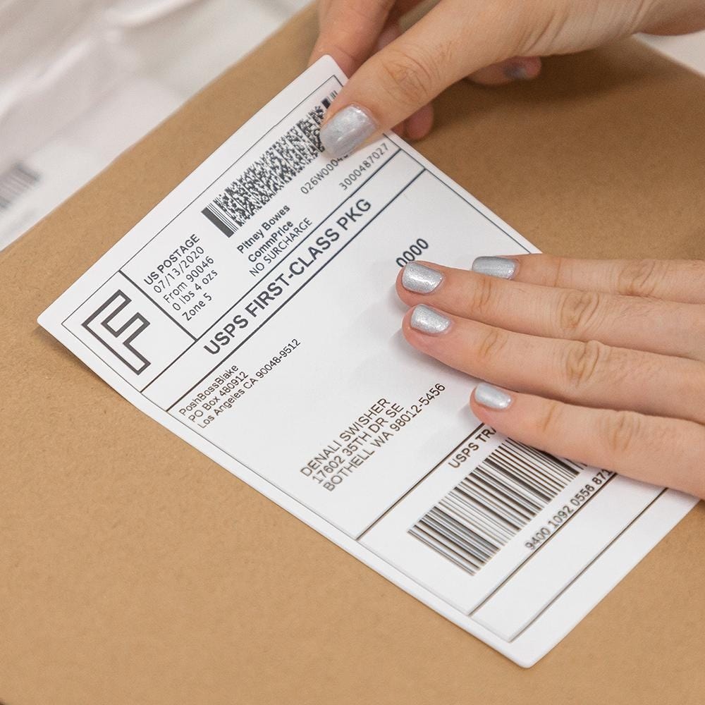 

HJK [ 500 PCS ] Label Sticker Printer Barcode Thermal CF 100x150 A6 Kertas Stiker Termal 100 x 150