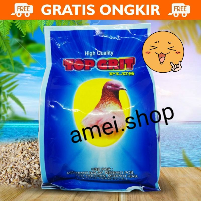 TOP GRIT PLUS TOPGRIT TOPSONG CANGKANG KERANG LAUT ASINAN REMISAN PAKAN BURUNG MERPATI DARA