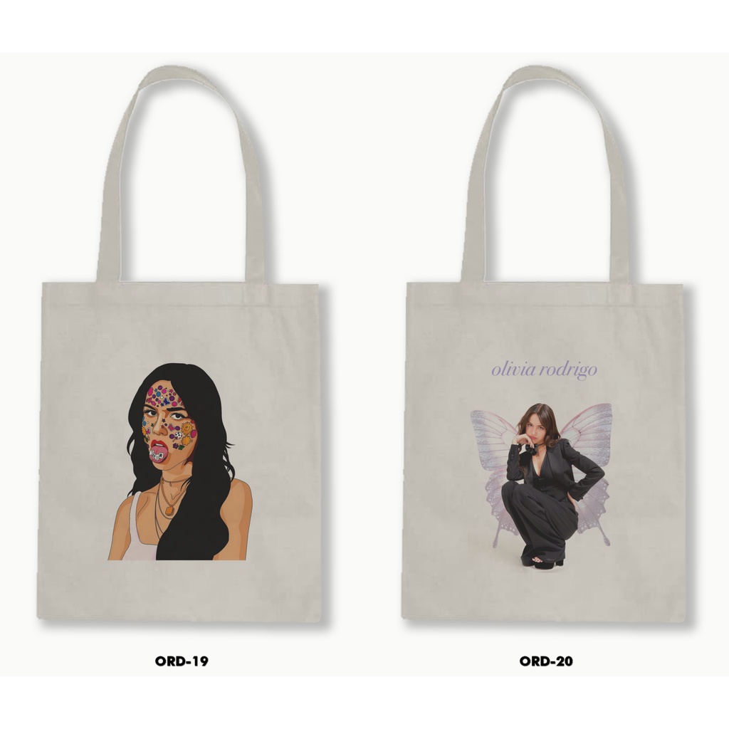Tas Tote Bag Resleting Kanvas/Blacu  - Olivia Rodrigo 2