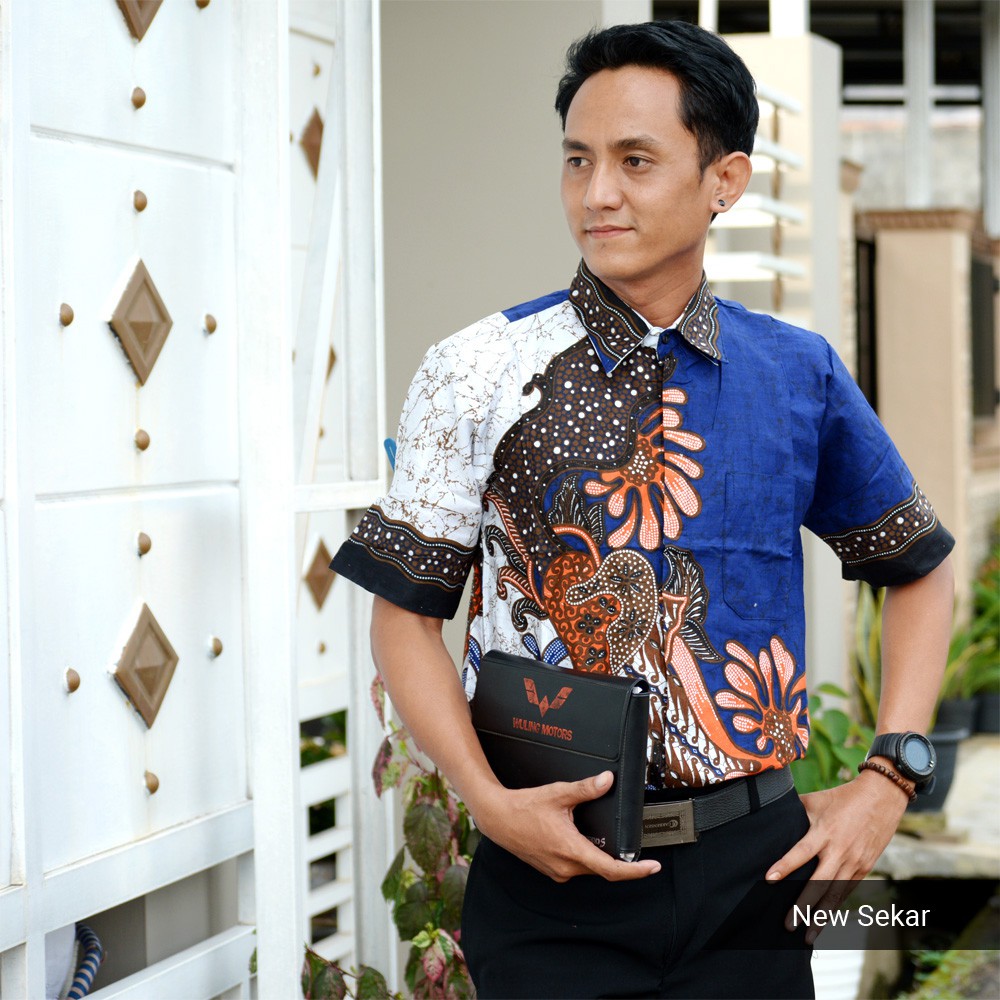 GROSIR TROLIS grosir grup promo39batik batik pria lengan pendek kemeja atasan pria cowok BPPD trolistore-29i