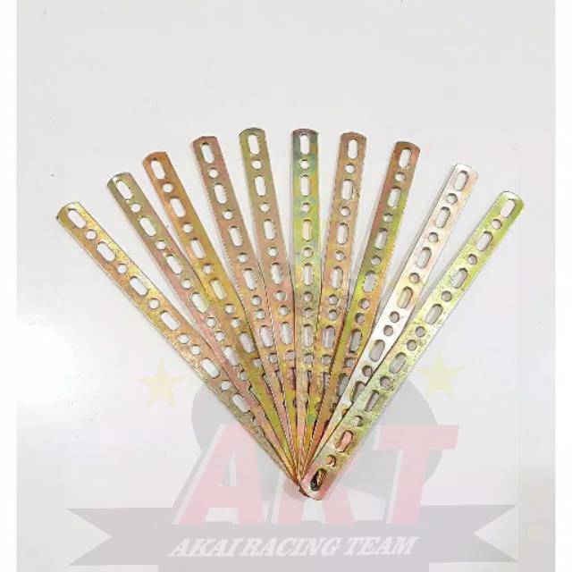 Breket Plat Bolong Multi Fungsi  Panjang 30Cm Tebal 2mm Cocok Untuk Tambahan Dudukan Spakbor Body Motor