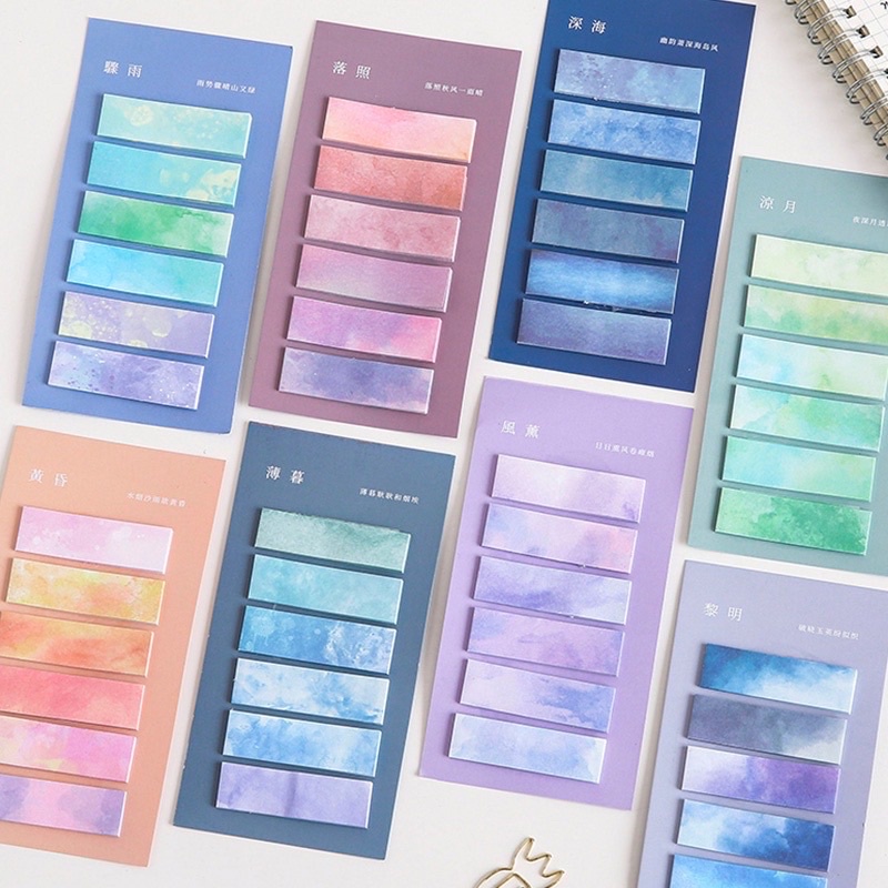 

120 Post Annotate Sticky Notes Tempelan Buku Aesthetic Background