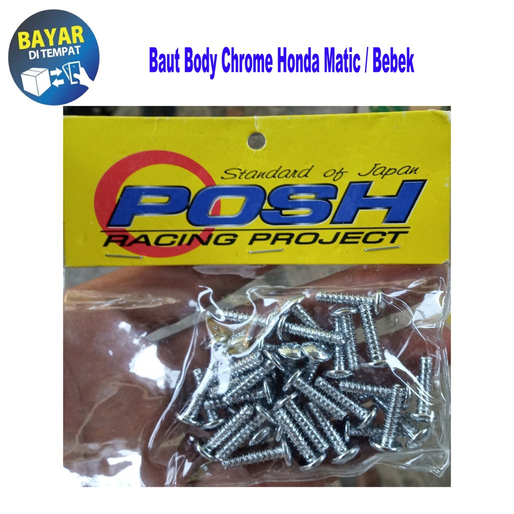 Baut Body Chrome Honda Matic beat Vario Scoopy / Bebek