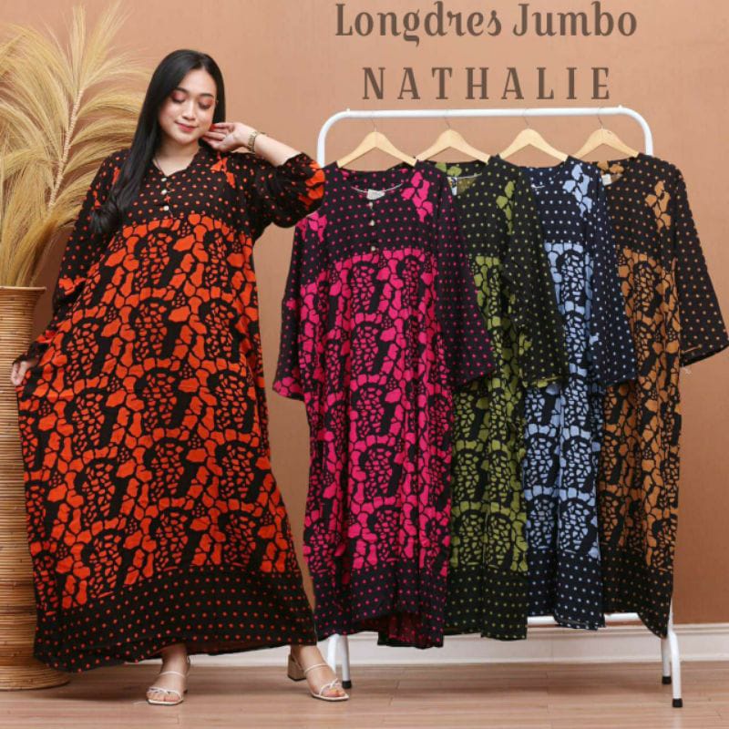 Daster Jumbo Lengan Panjang NATHALIE Busui LD 130