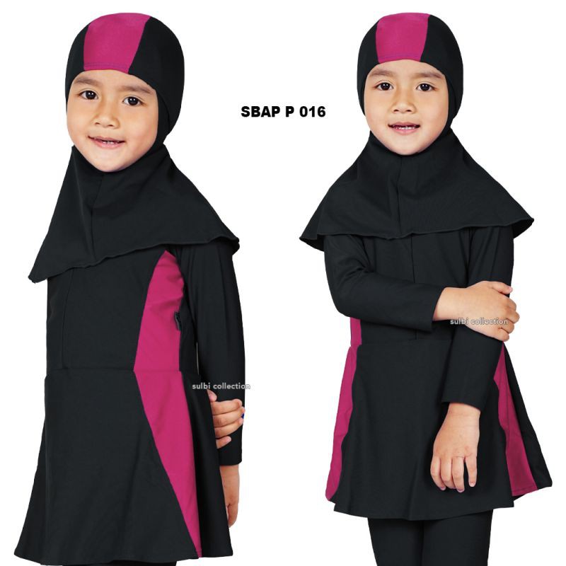 Baju Renang Muslimah Anak Perempuan Usia SD Modis Cewe Kids SBAP P SULBI