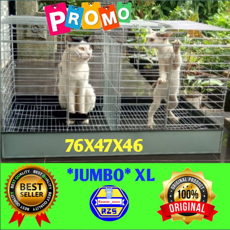 kandang galvanis #kelinci #marmut jumbo xl ukuran P,76- L,47,- T, 46
