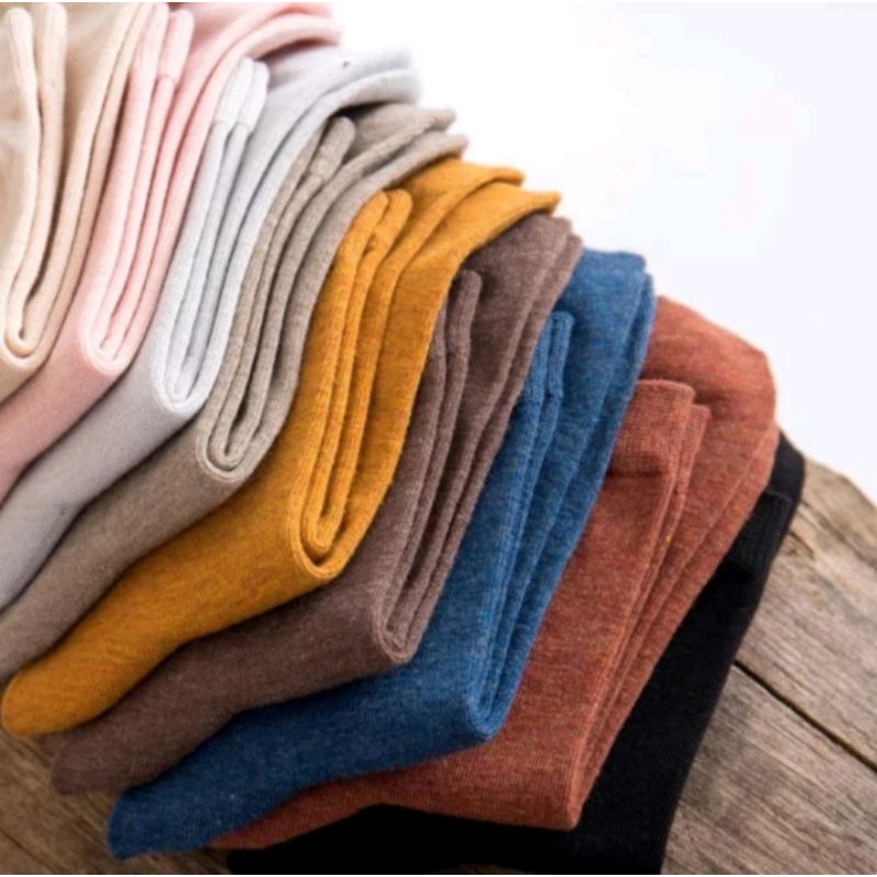 3 pasang kaos kaki LADIES Remaja DEWASA POLOS Random size ukuran 38-42 bisa