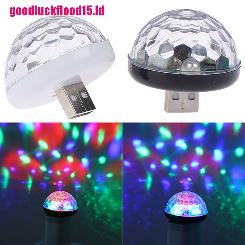 {LUCKID}1x Car USB RGB Mini Interior Atmosphere Neon Light Colorful Music LED Decor Lamp