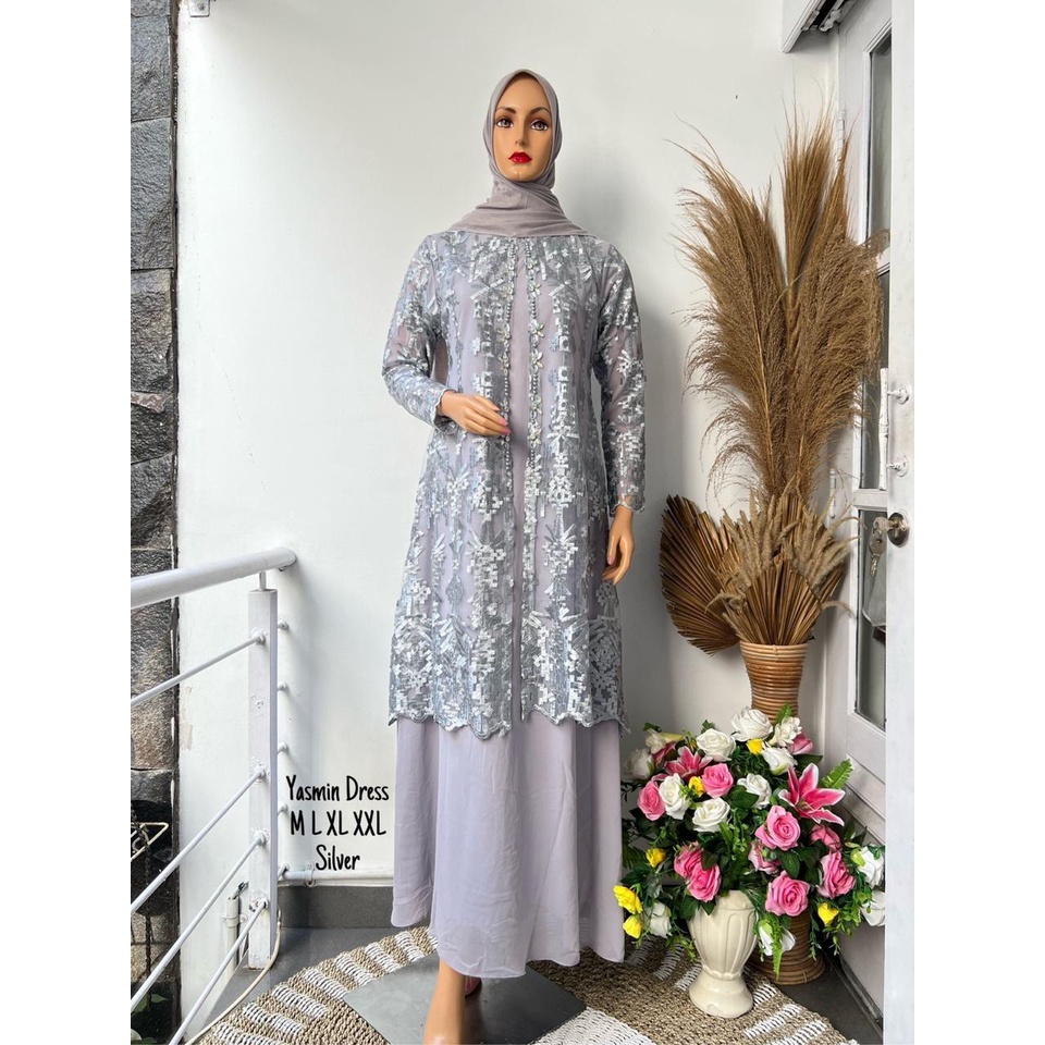 Gamis Yasmin Payet Premium || Gamis Wisuda Remaja Terbaru || [COD] Bayar di Tempat || Gamis Seragam Pesta Terbaru 2022 || Premium Sangat Product || Terlariss Gamis Pesta