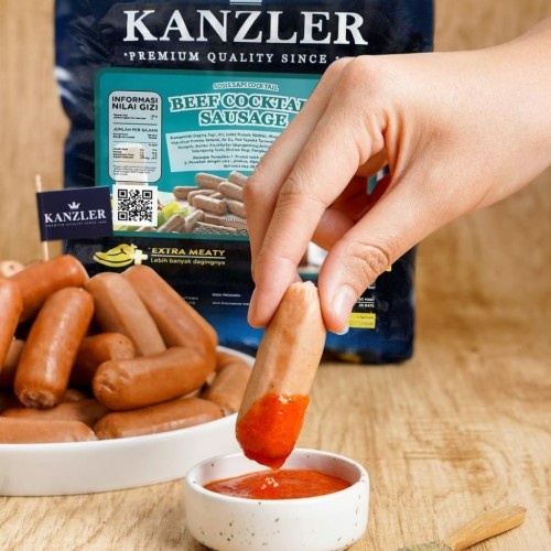 KANZLER SOSIS SAPI COCKTAIL 500GR / KANZLER BEEF SAUSAGE